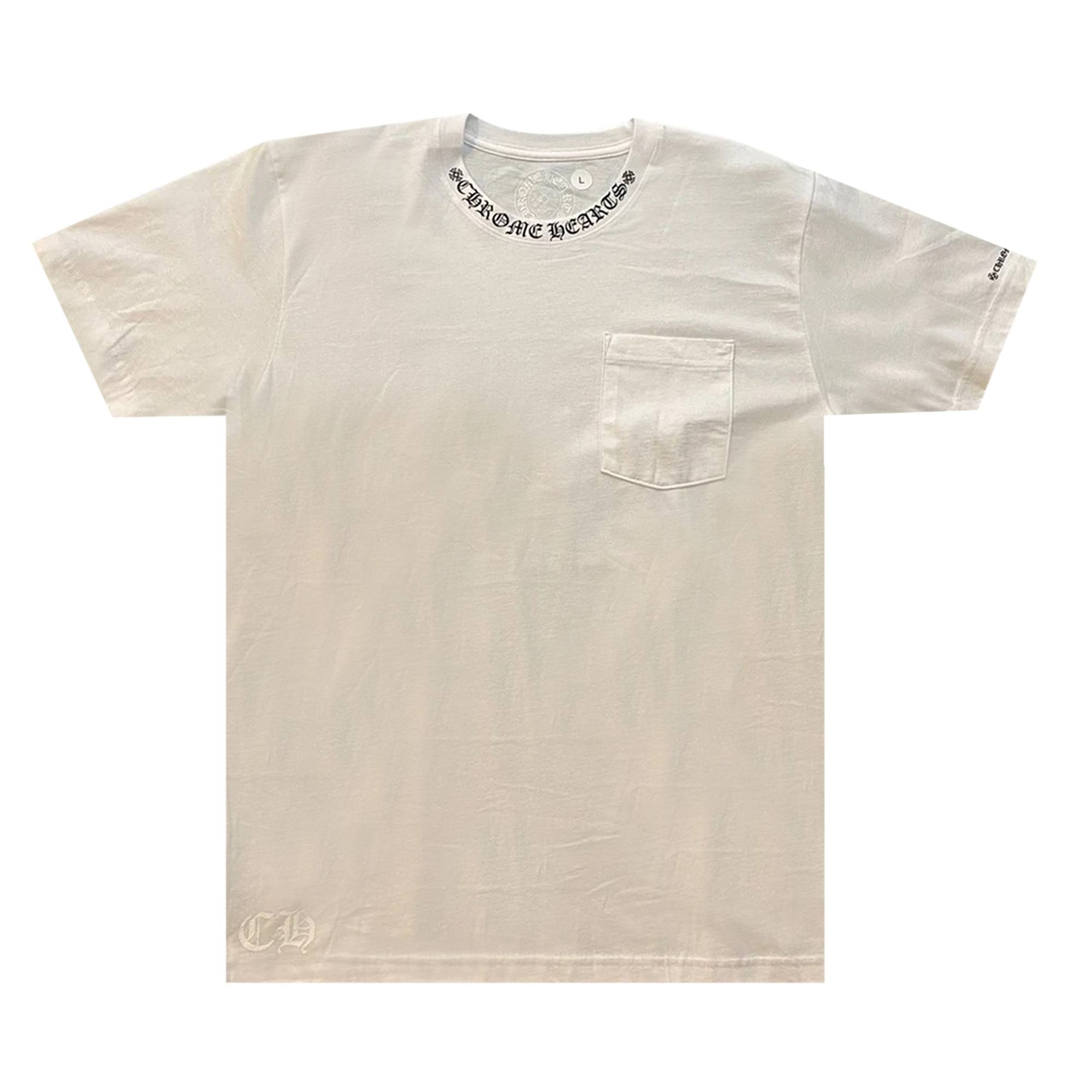 Chrome Hearts Neck Logo Tee 'White' - 1