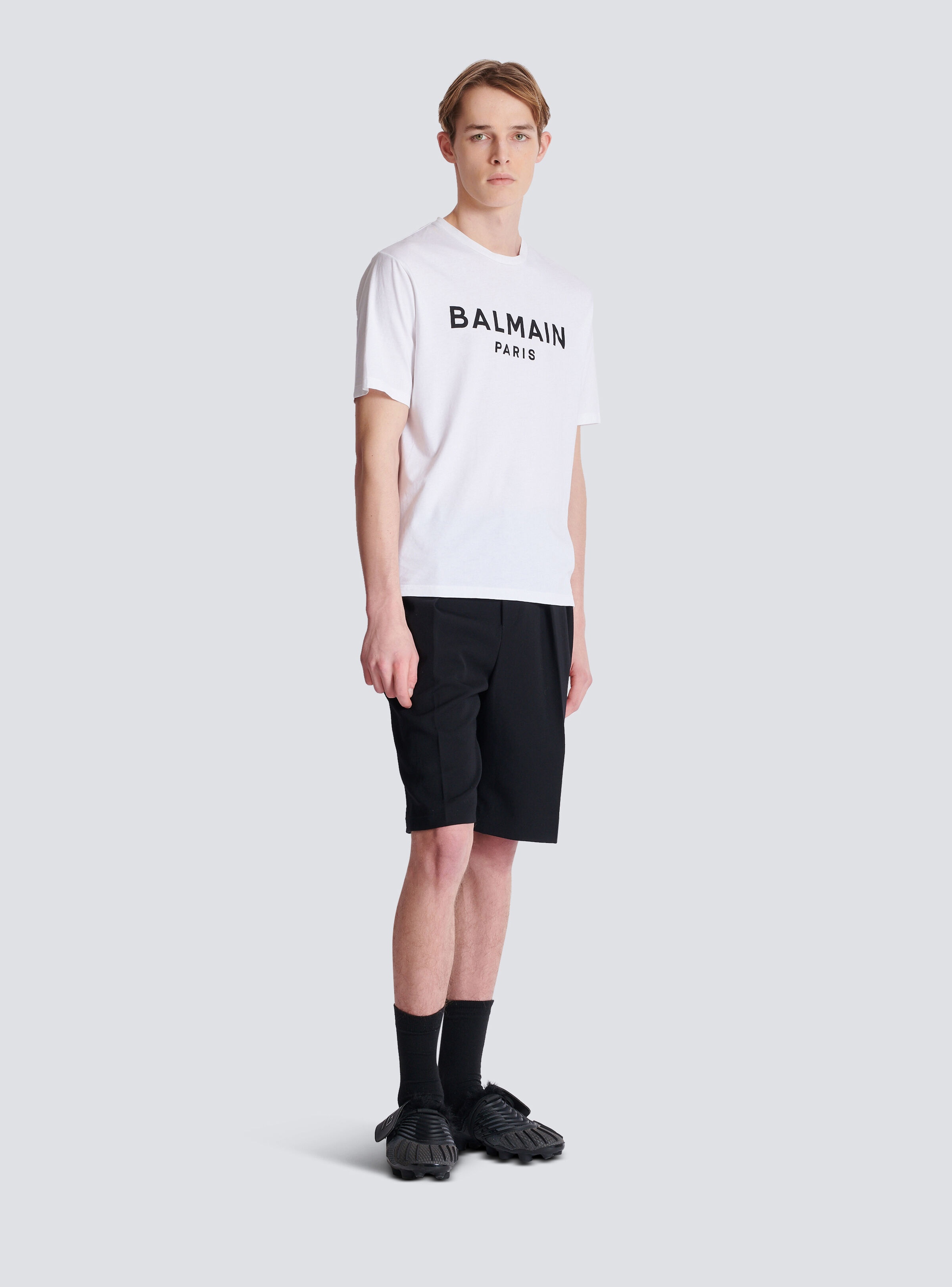 T-shirt with Balmain Paris print - 3