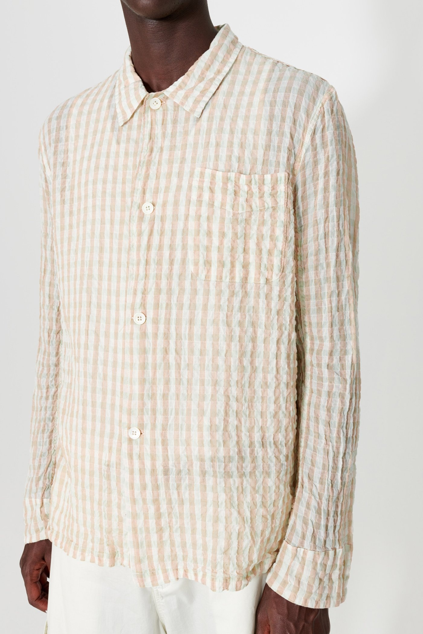 Box Shirt Basque Seersucker Check - 2