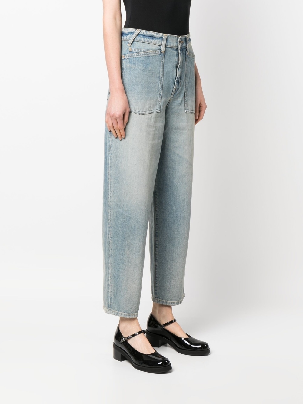 wide-leg cropped jeans - 3