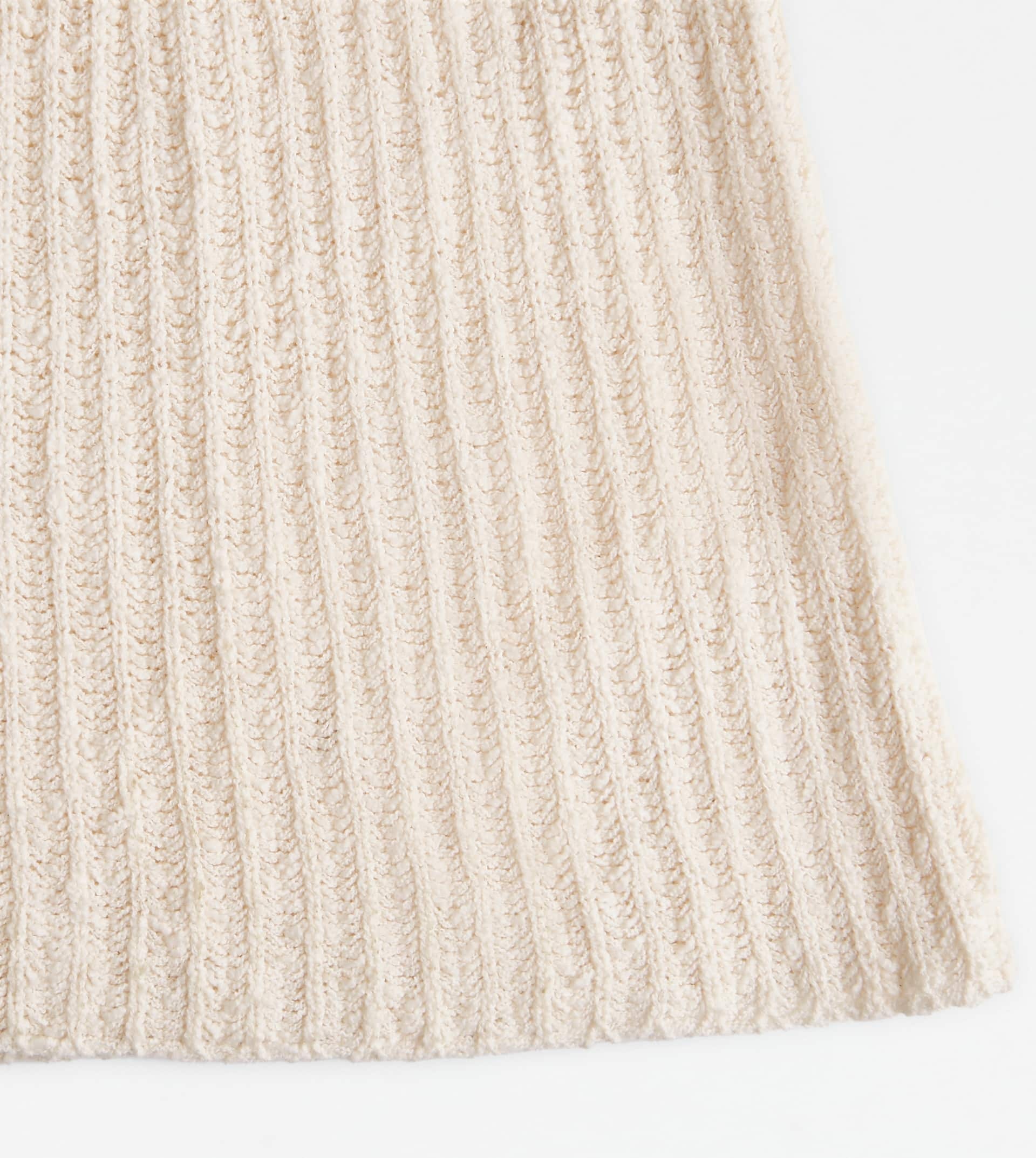 LONG DRESS IN KNIT - WHITE - 4