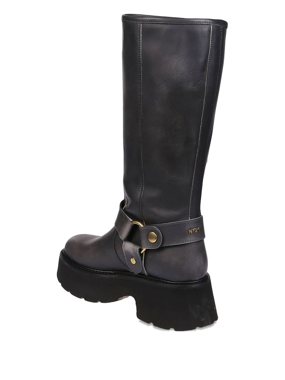 60mm buckle-strap platform boots - 4