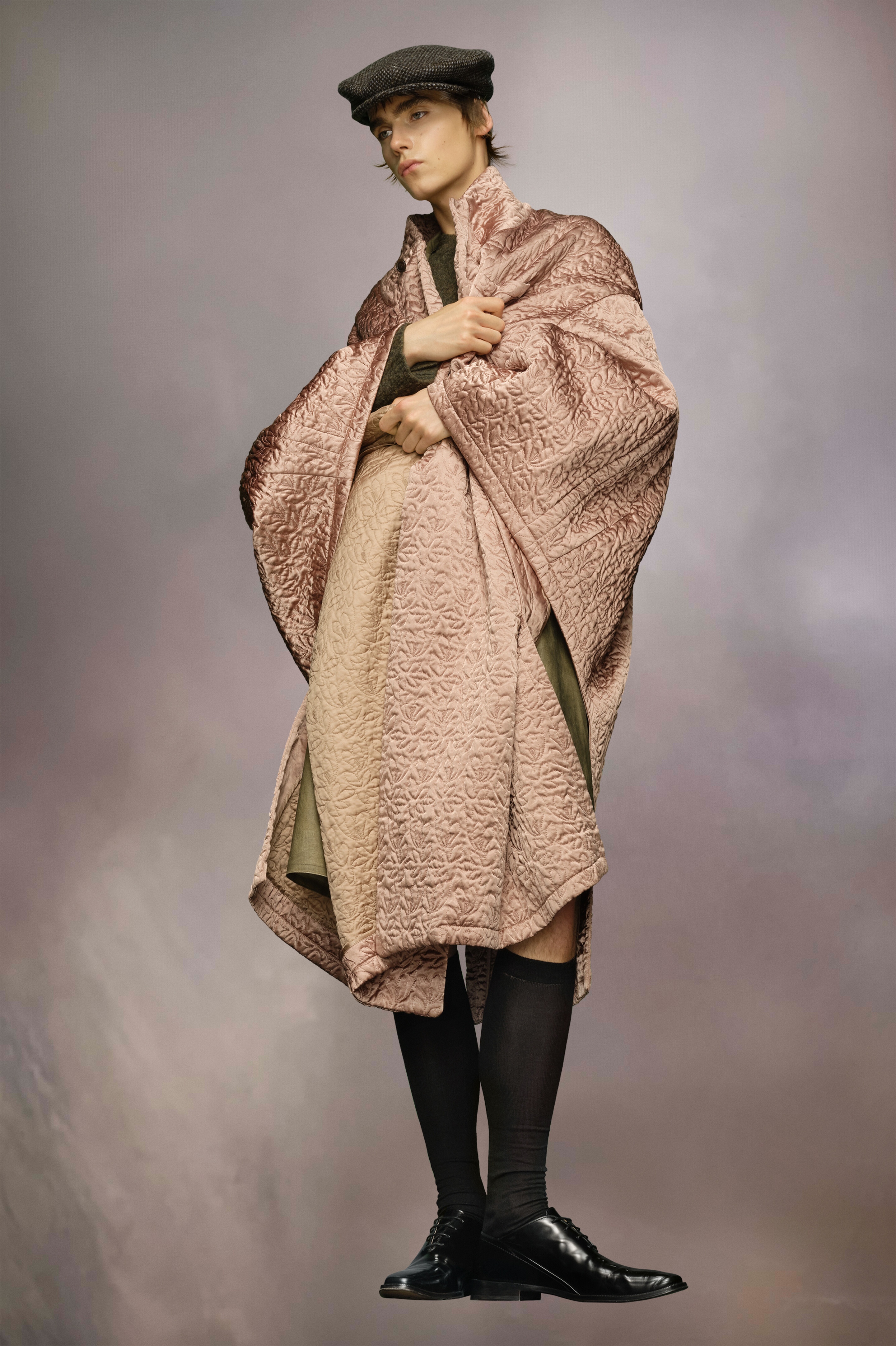 Quilted satin coat - 5