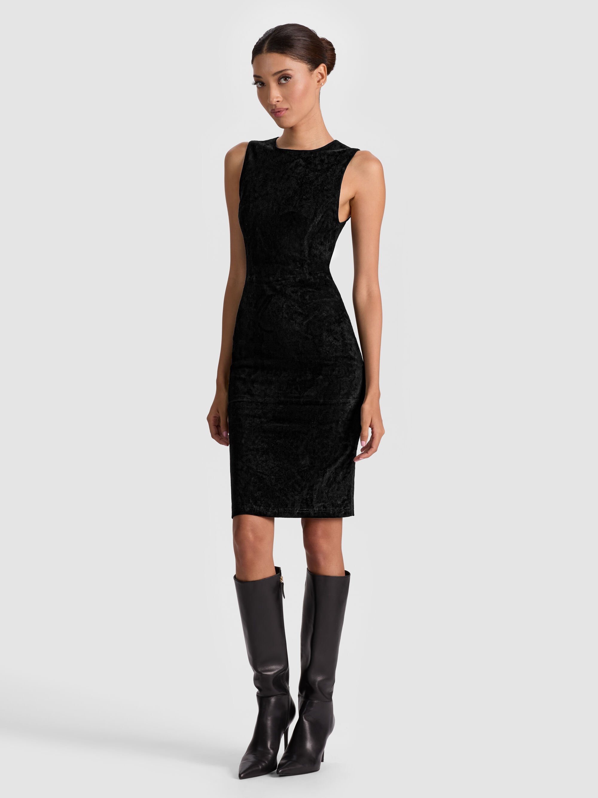 DELORA SUEDE MIDI DRESS - 5