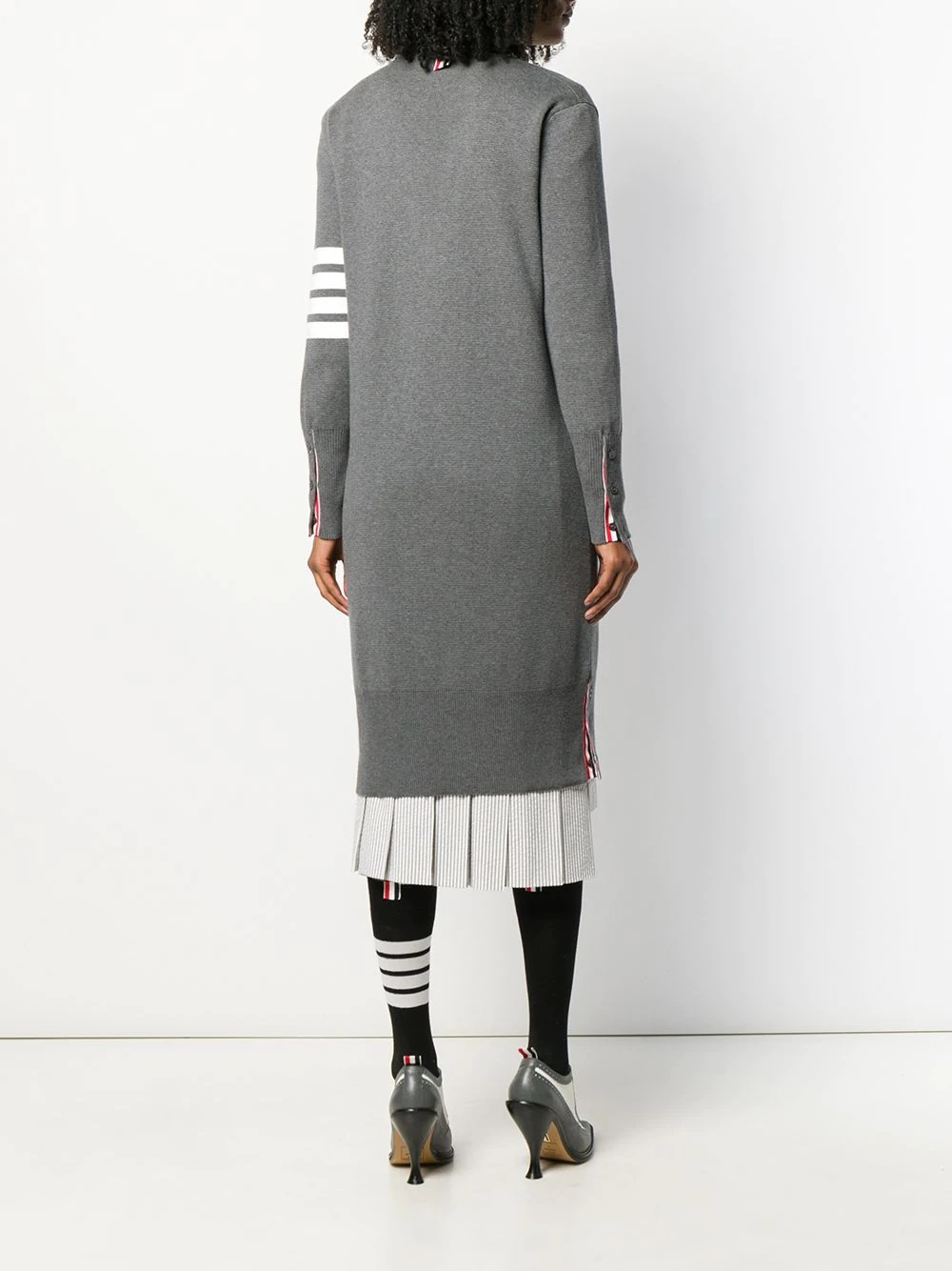 4-Bar v-neck long cardigan - 4
