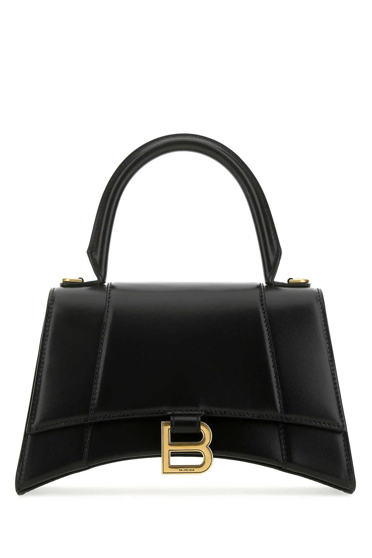 Balenciaga Women Black Leather Small Hourglass Handbag - 1
