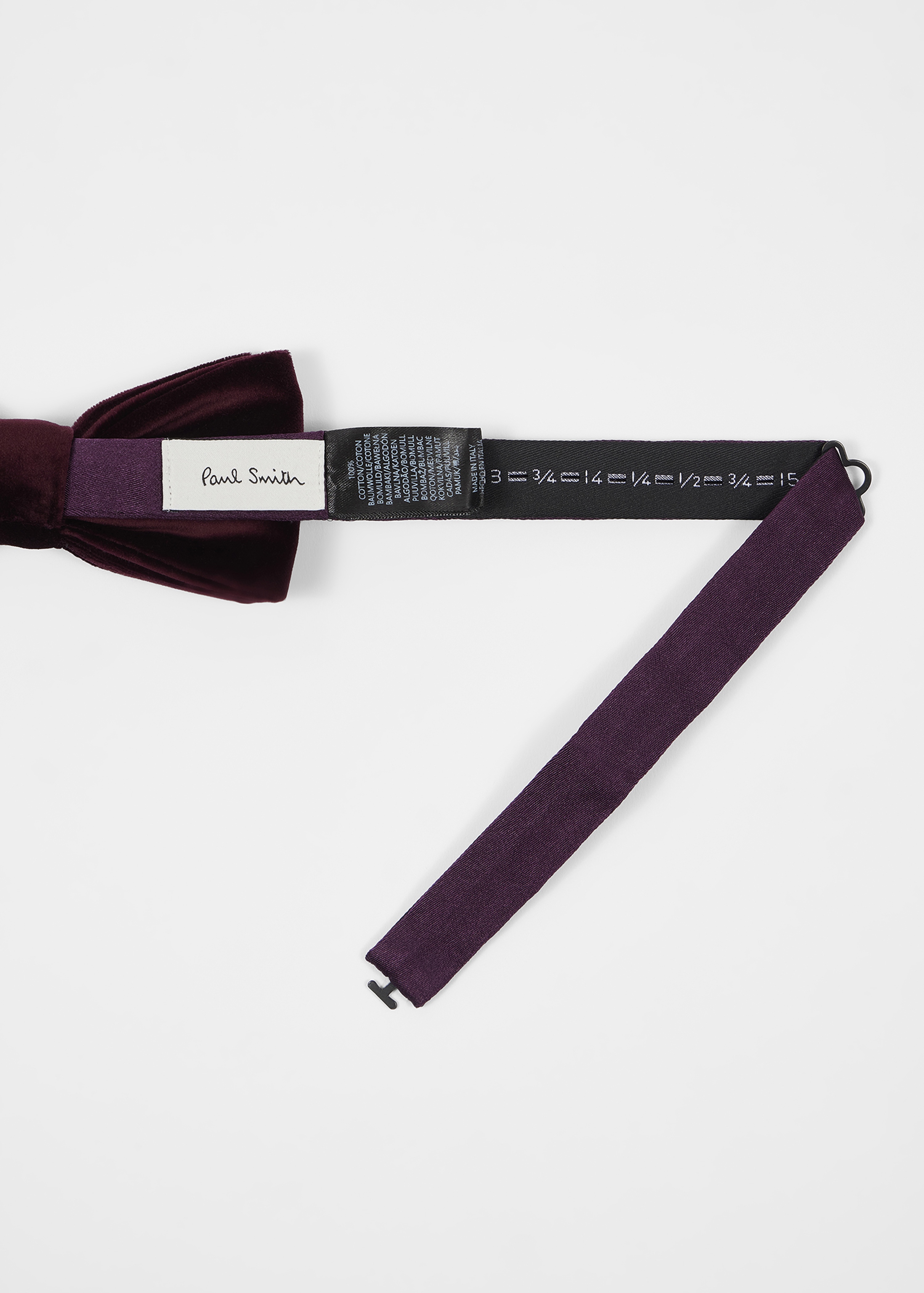 Burgundy Velvet Pre-Tied Bow Tie - 2