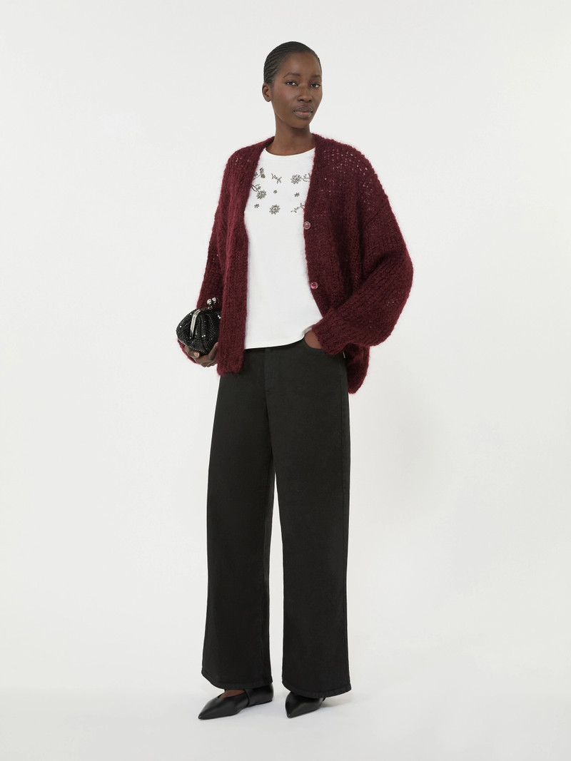 WEEKEND Max Mara Mohair cardigan - BORDEAUX outlook