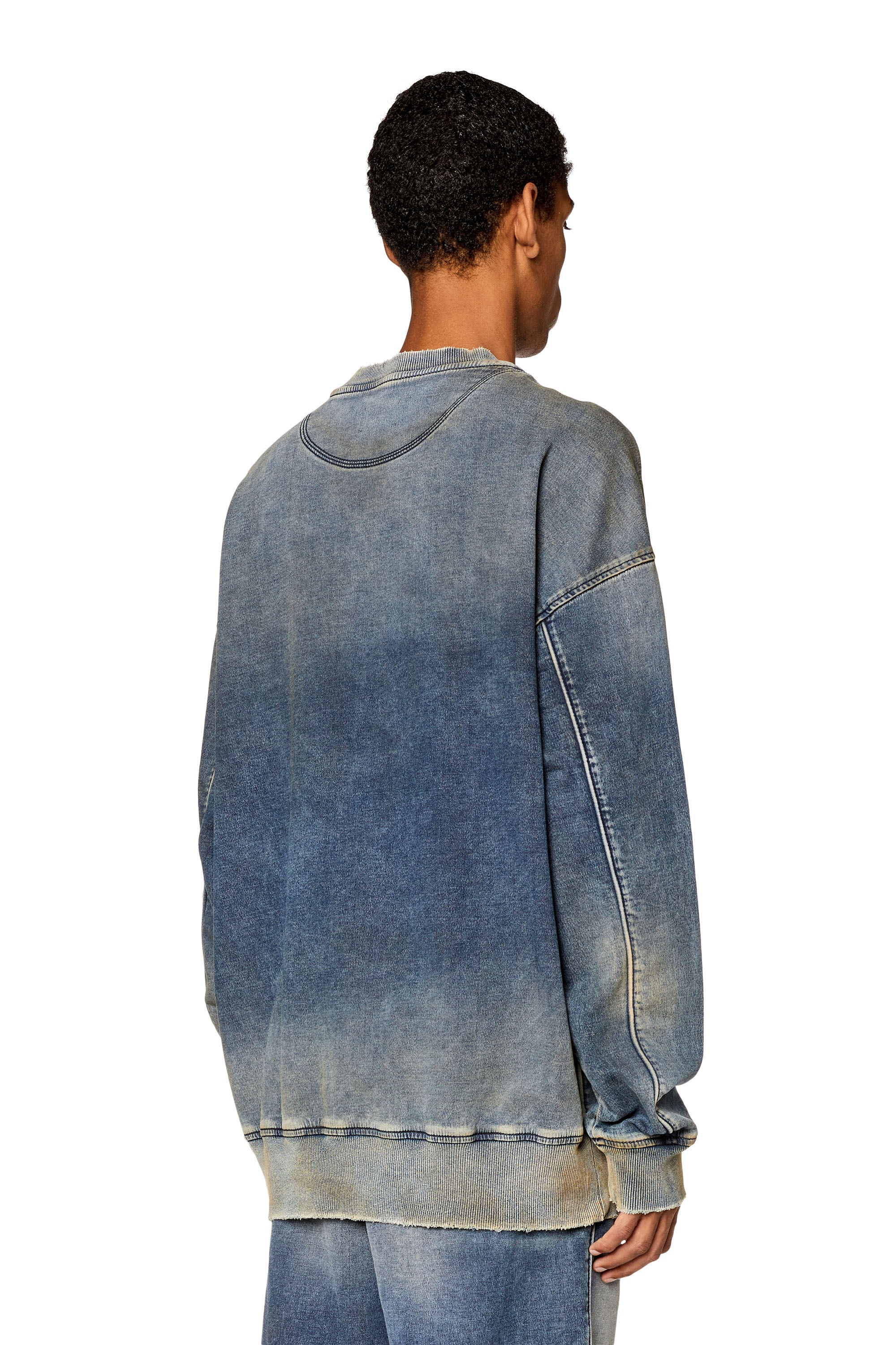 DIESEL D-Krib Track Denim Sweatshirt - Wrong Weather