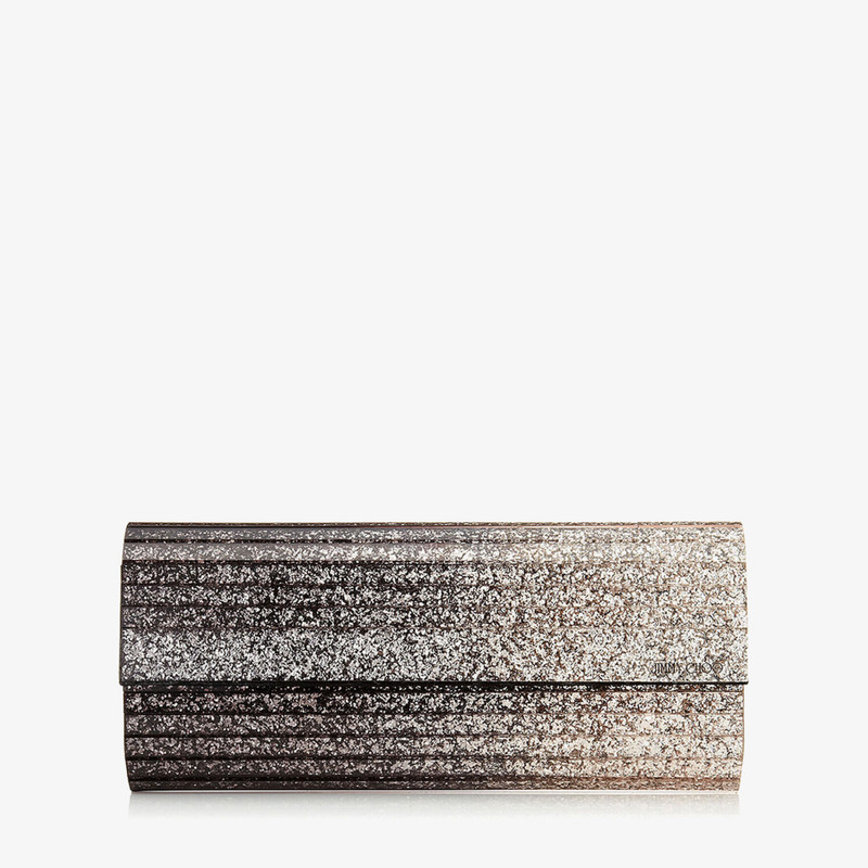 Sweetie Black and Champagne Dégradé Glitter Acrylic Clutch Bag 1