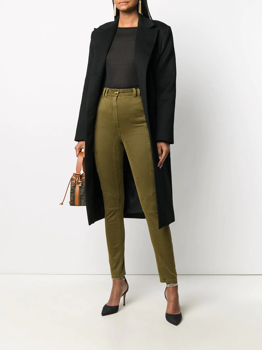 panelled skinny cargo trousers - 2