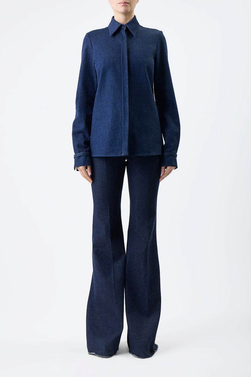 Cruz Button Shirt in Denim 3