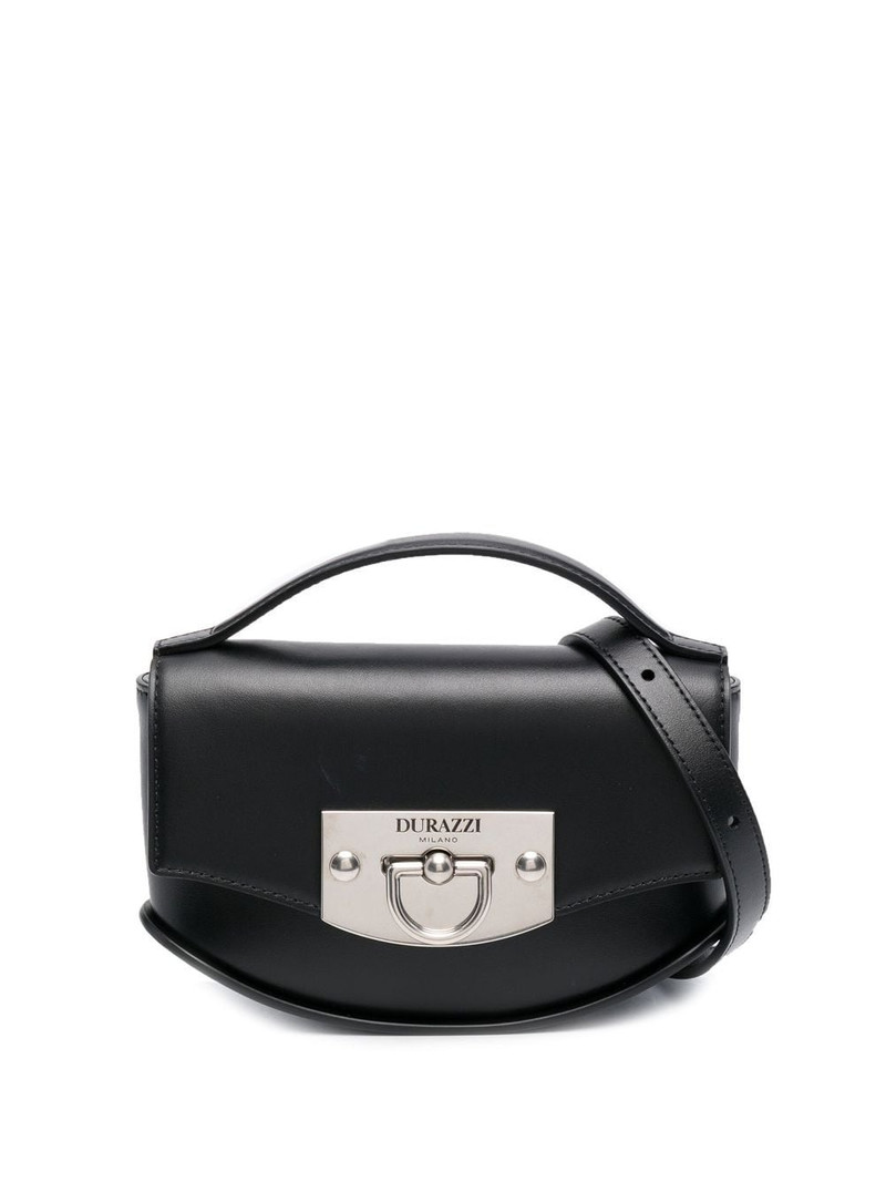 flip-lock leather shoulder bag 1