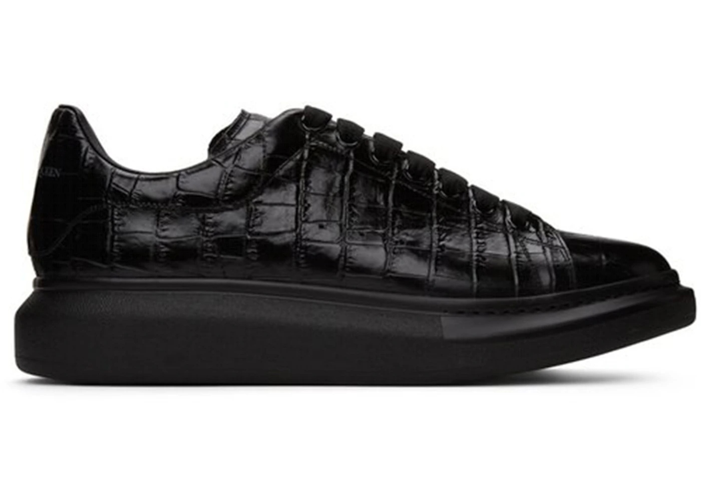 Alexander McQueen Oversized Black Black Croc - 1