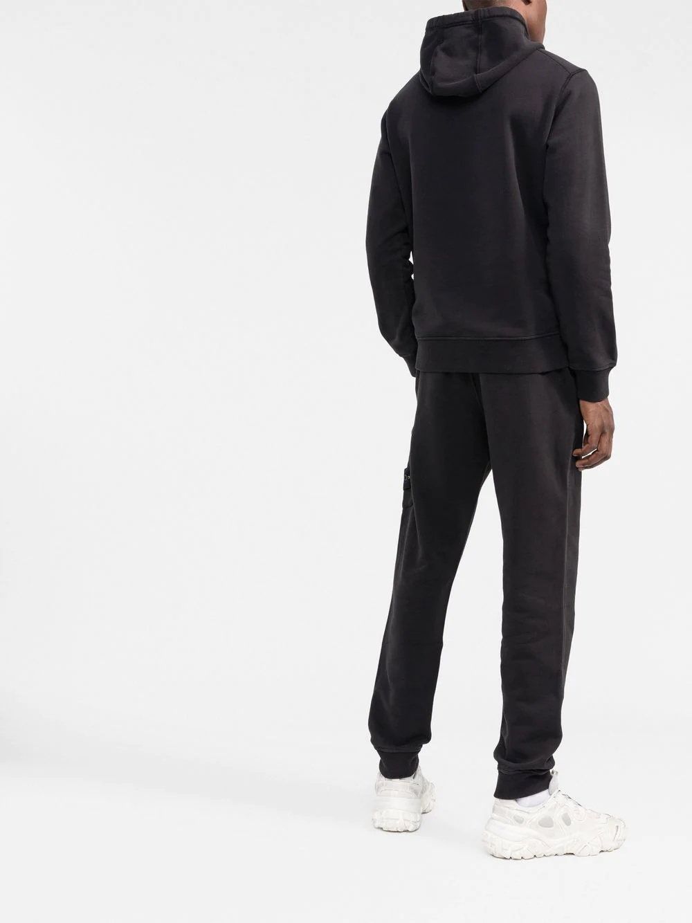 tapered fleece track pants - 4