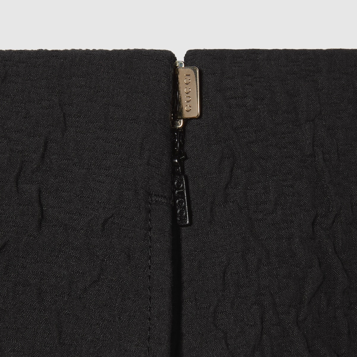 Textured cotton mini skirt - 8