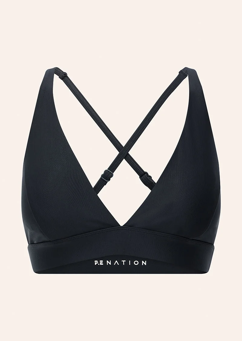 LUMEN SPORTS BRA IN MARINE BLUE SHINE - 1
