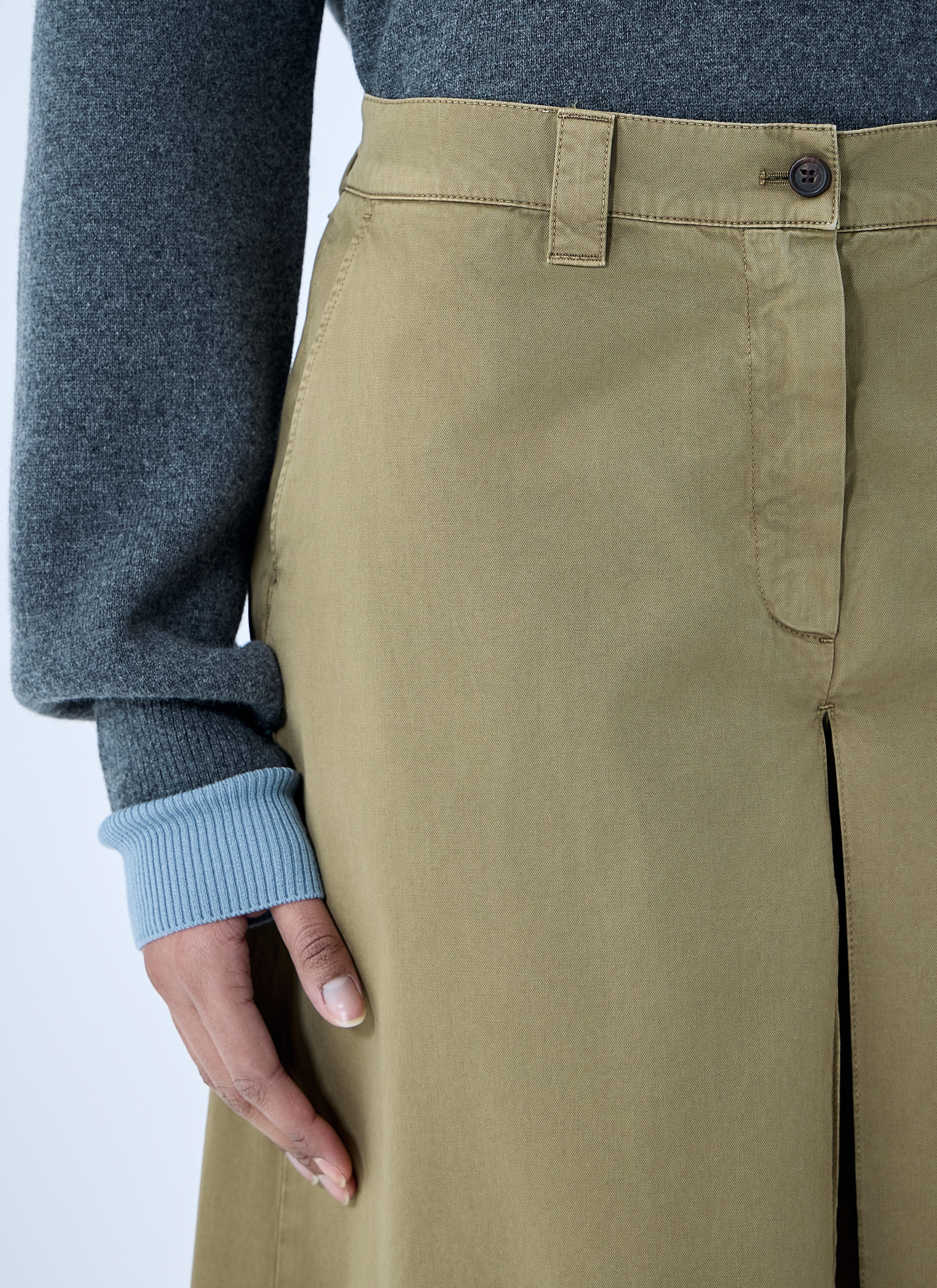 Garment-Dyed Skirt - 5