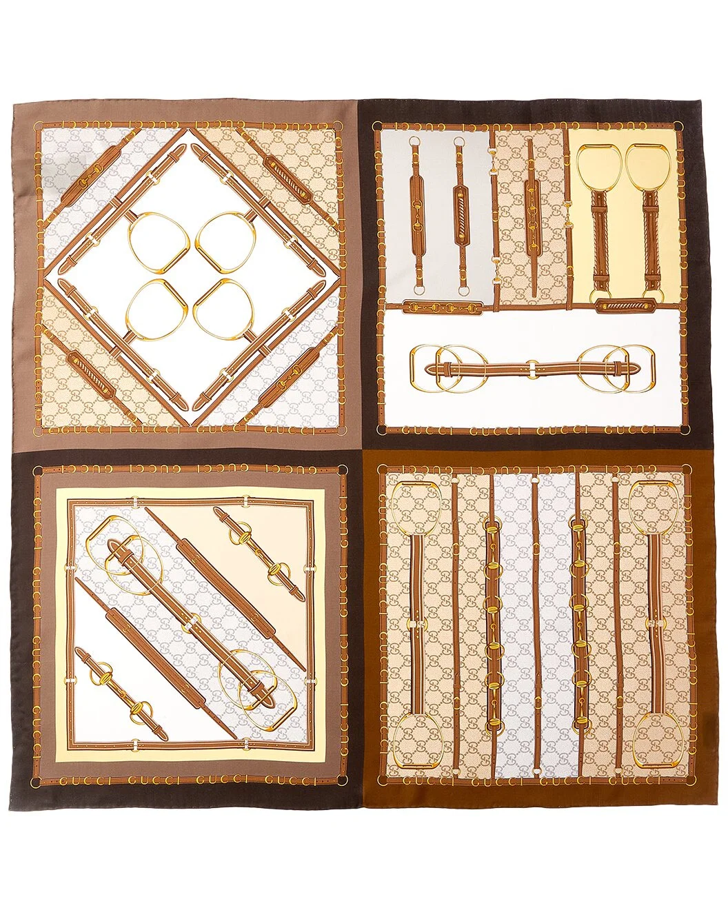 Gucci Heritage Print Silk Scarf - 1