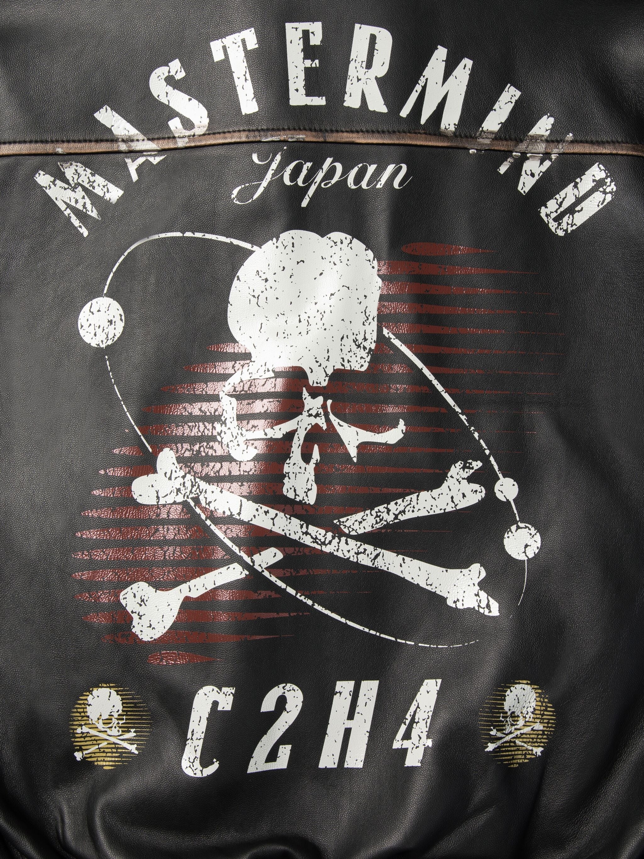 X C2H4 LEATHER BOMBER JACKET - 4