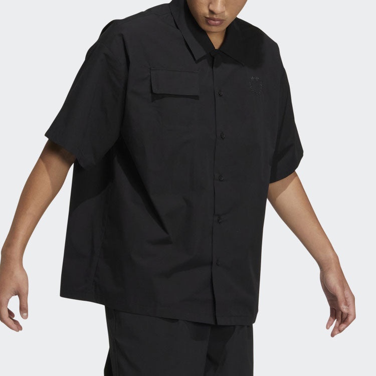 adidas originals Speed Ss Shirt Smiling Face Pattern Embroidered Solid Color Short Sleeve Couple Sty - 4