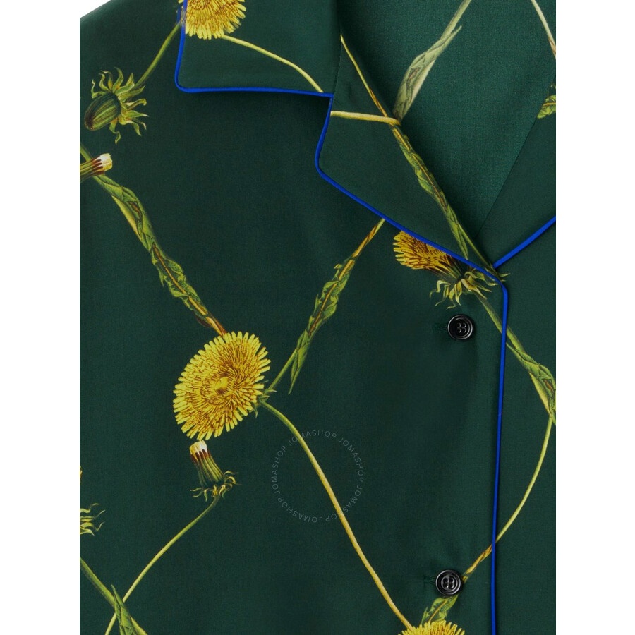 Burberry Dandelion-Print Silk Pyjama Shirt - 6