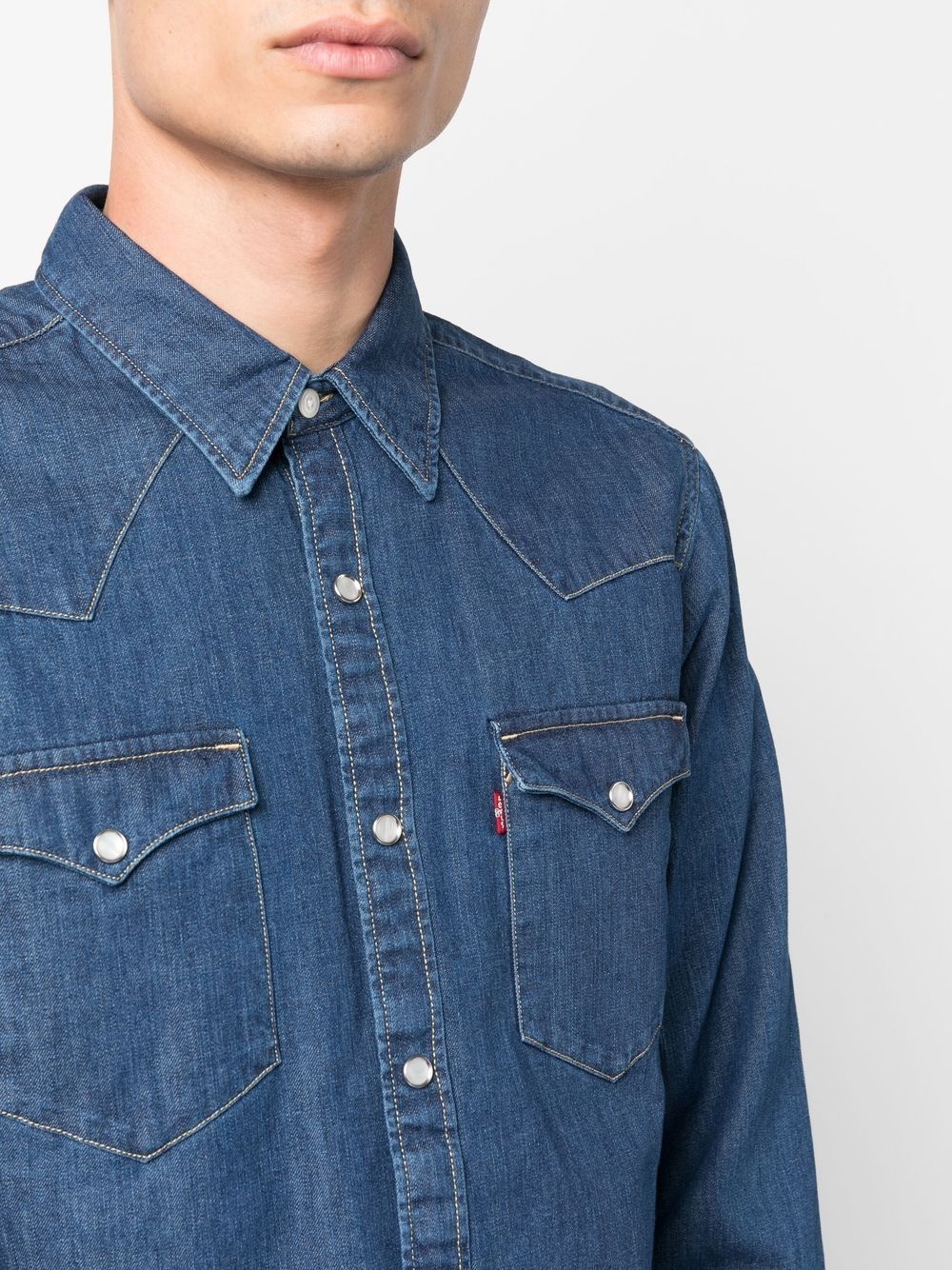 long-sleeve denim shirt - 5
