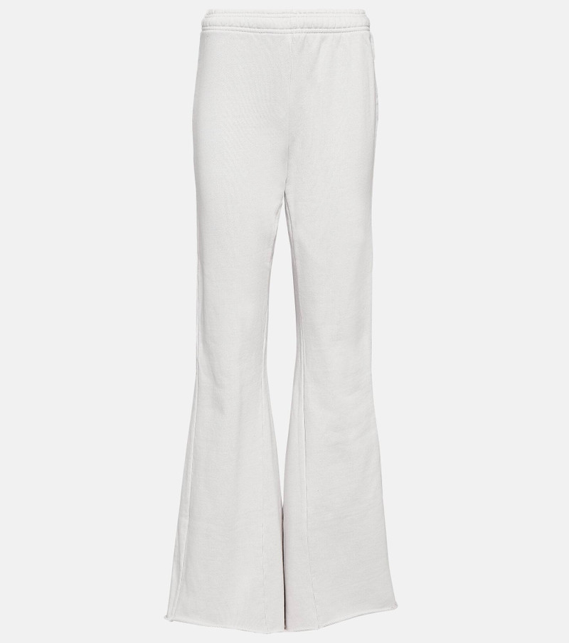 Cotton fleece flared pants 1