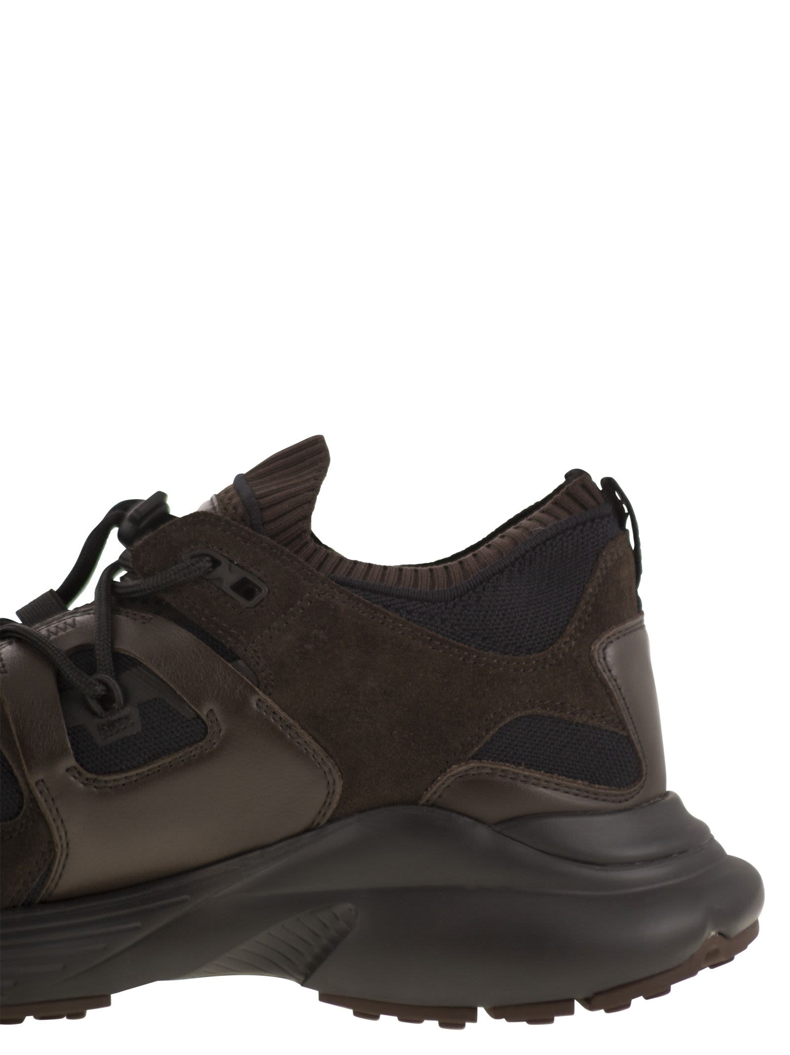 Tod's Men Leather And Technical Fabric Sneakers - 7