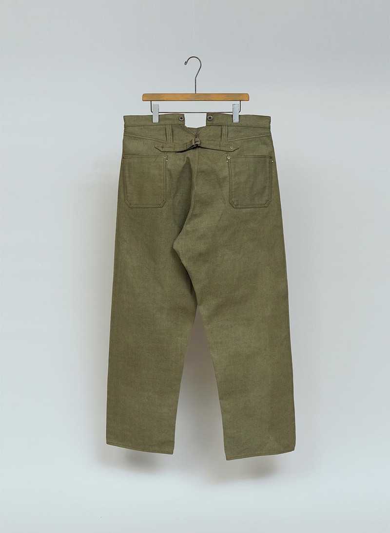Railman Denim Pant in Green 5