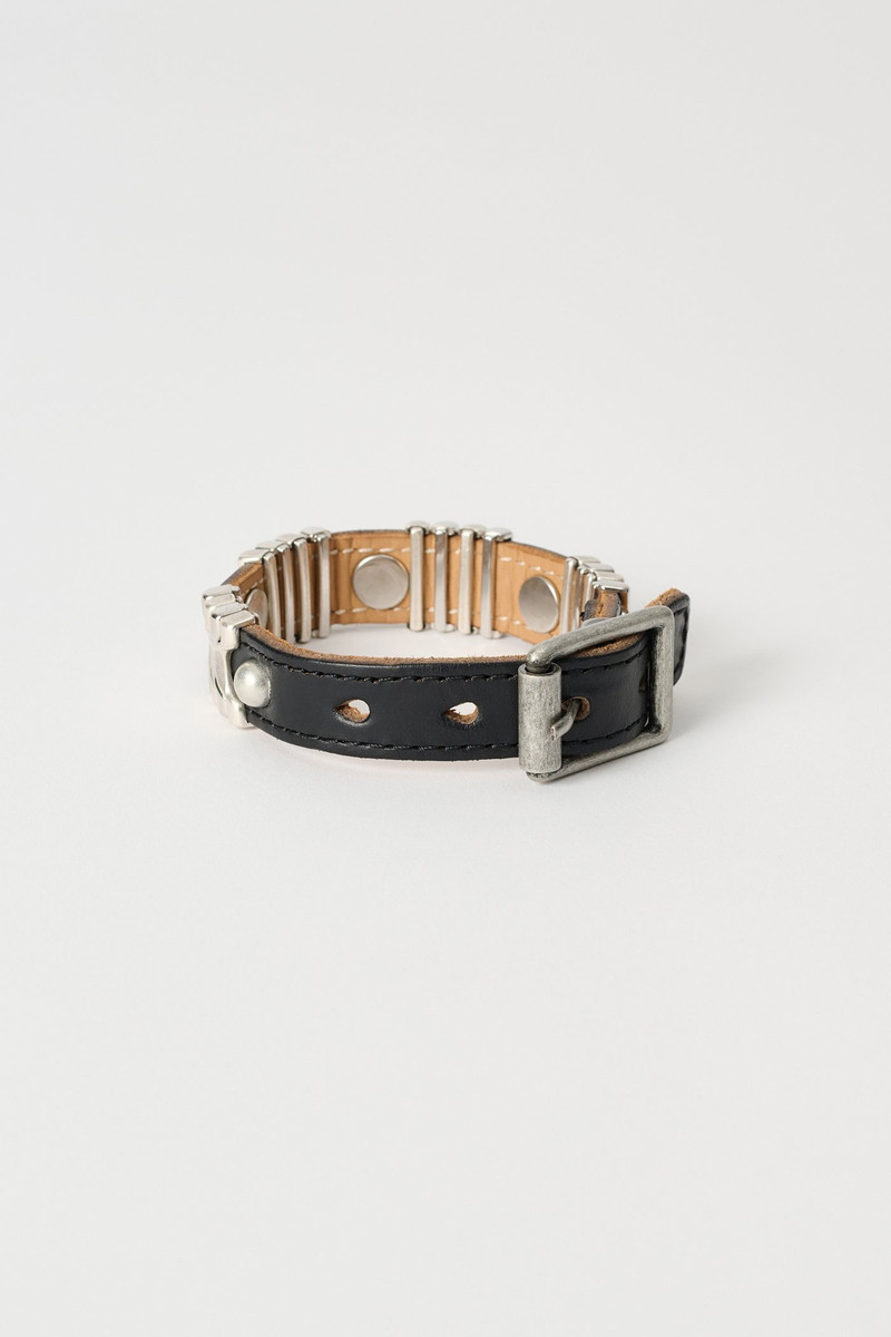 Our Legacy Wave Bracelet Black Chromexcel Leather outlook