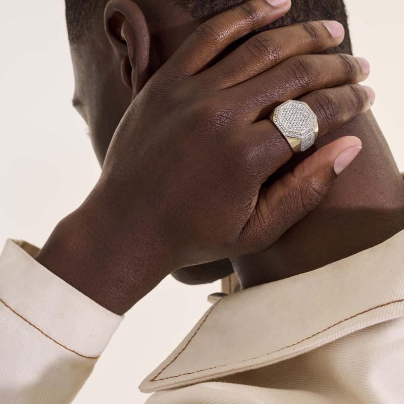 Signet Ring, Gold, Diamonds 6