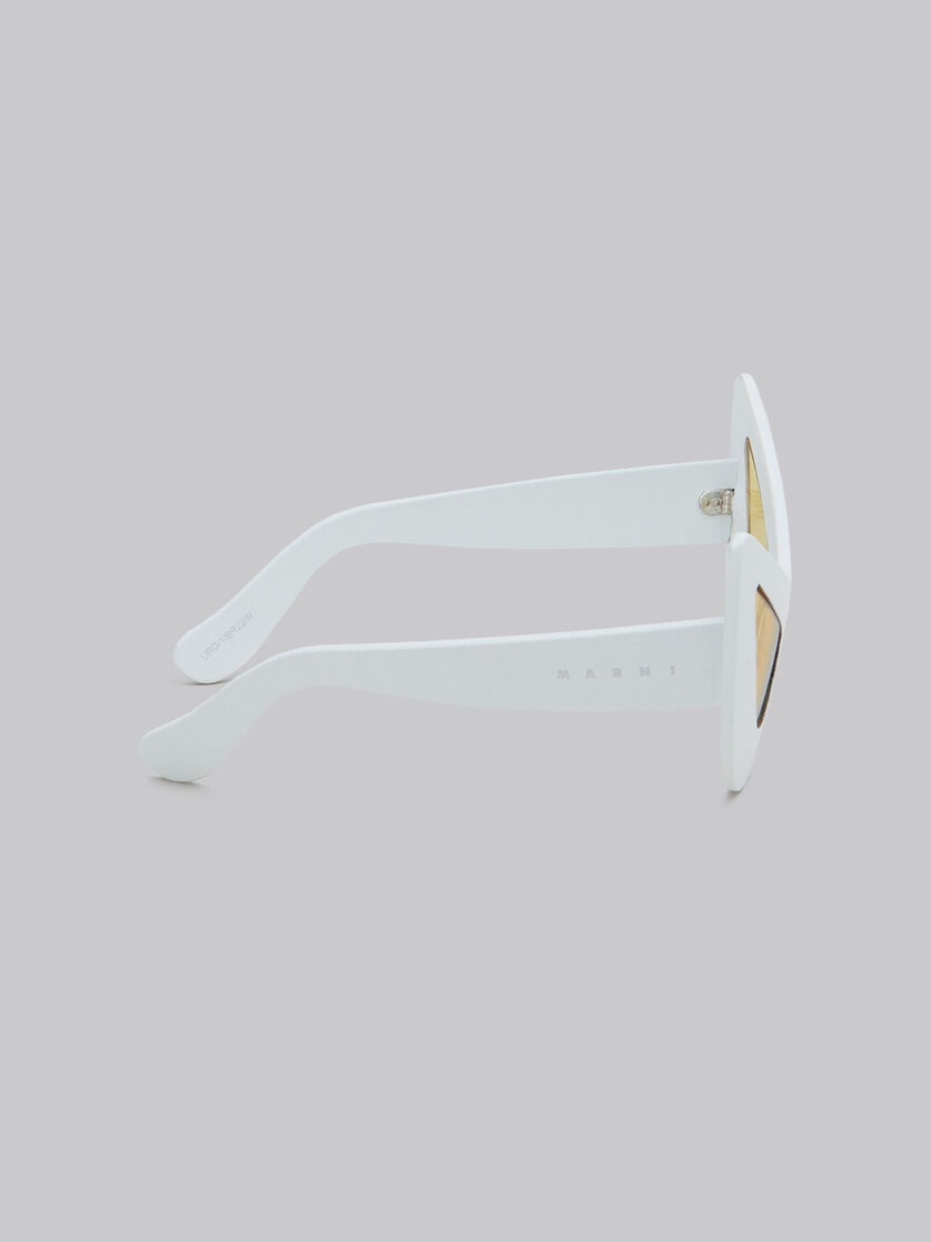 CHAR DHAM WHITE LEATHER SUNGLASSES - 4