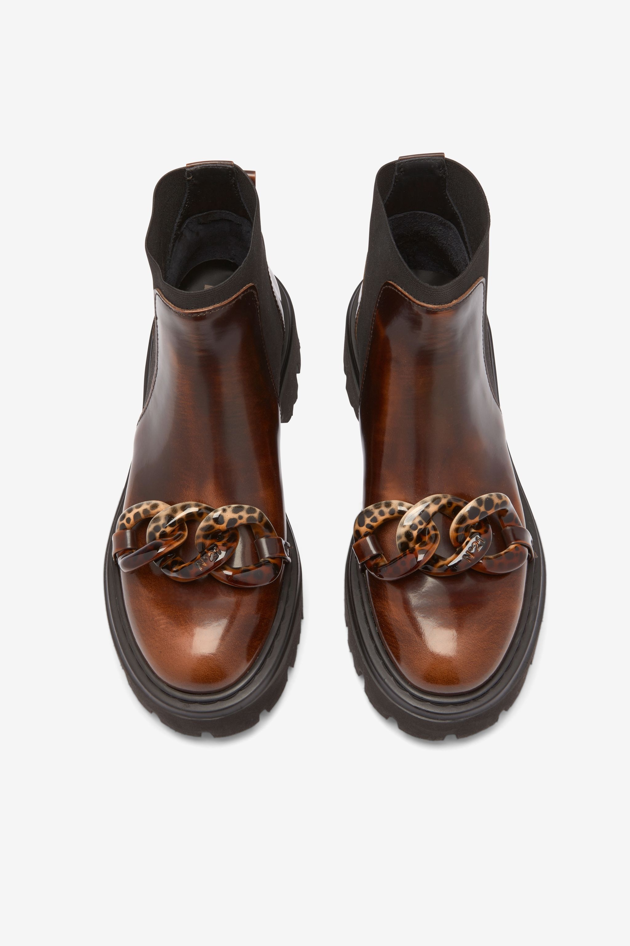 CHUNKY CHAIN-EMBELLISHED BOOTS - 2