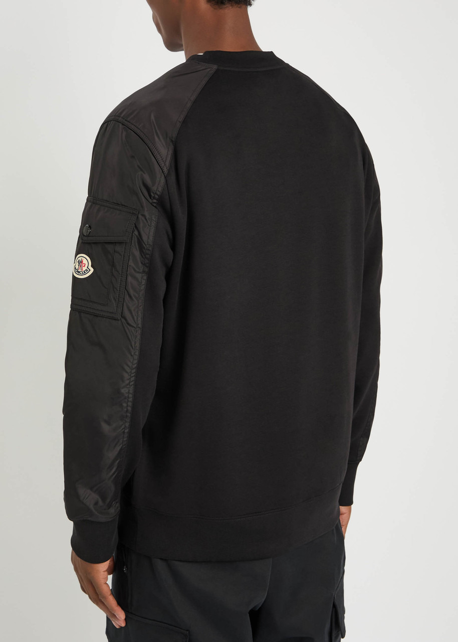 Moncler Felpa Cotton-blend and Shell Sweatshirt - 3