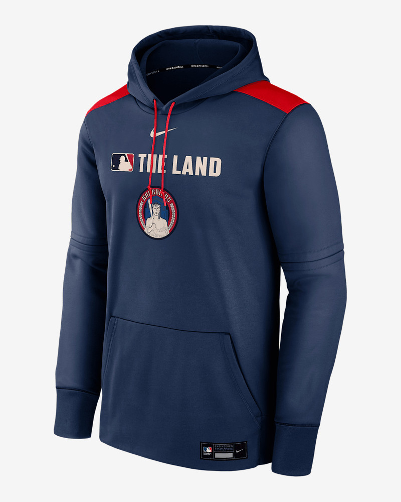 Cleveland Guardians Authentic Collection City Connect Men's Nike Therma MLB Pullover Hoodie 1