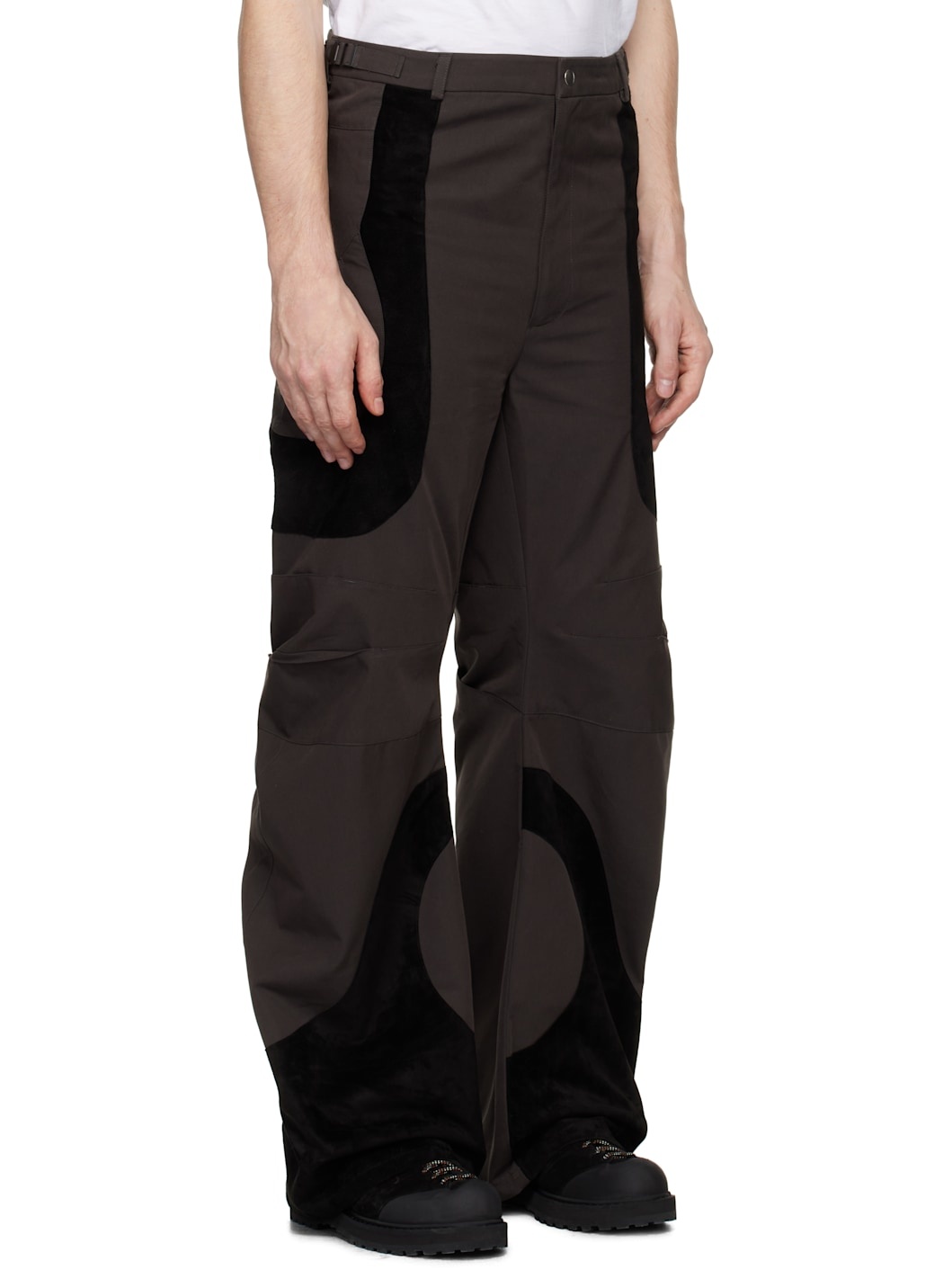 Brown Articulated Dart Trousers - 2