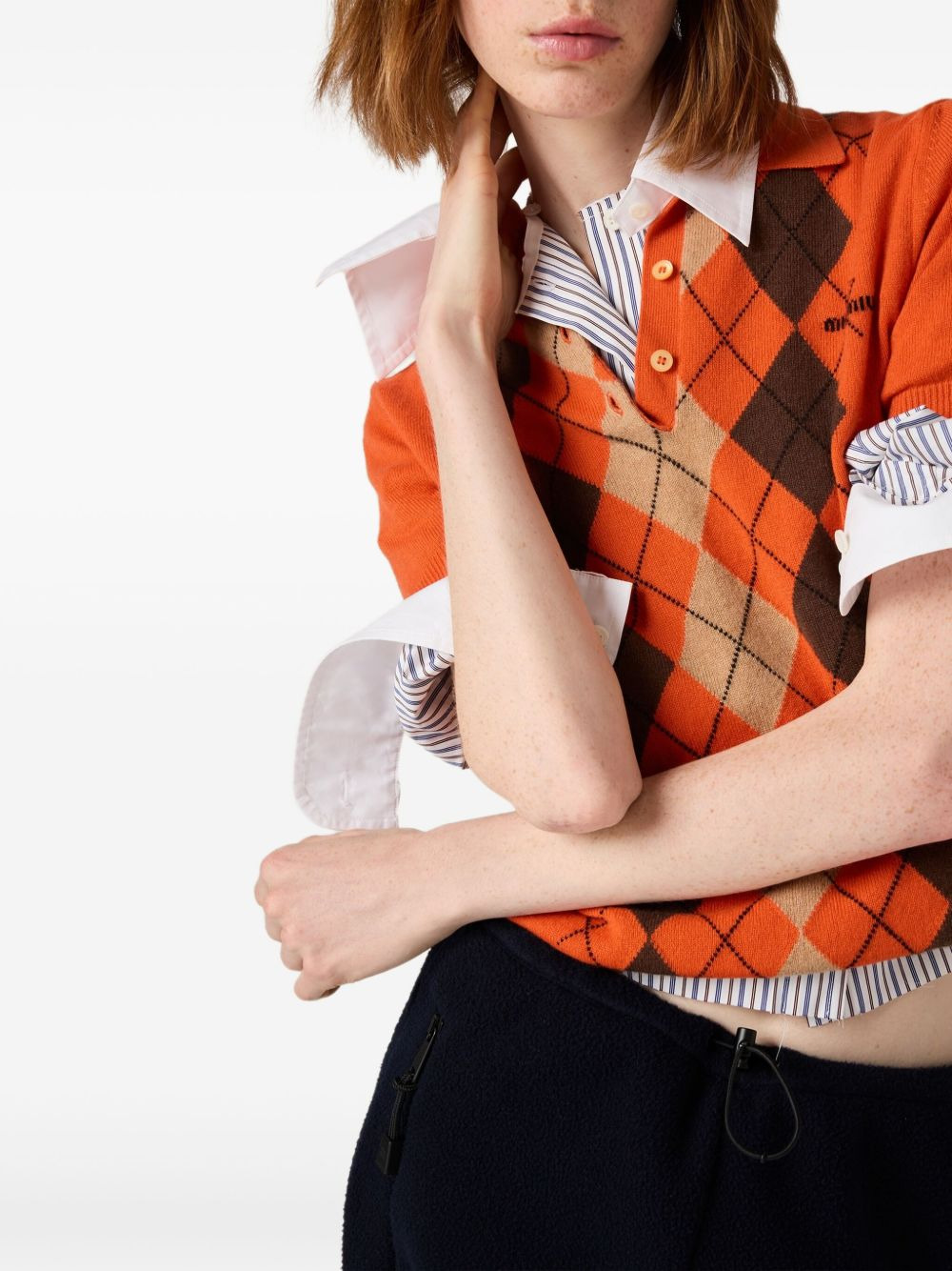 striped embroidered shirt - 5