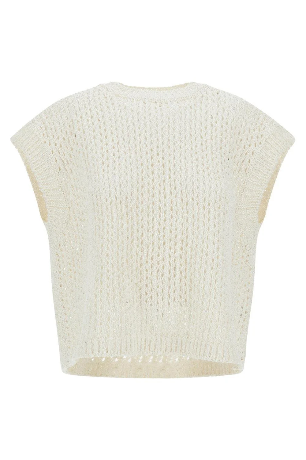 Sleeveless Lurex Knit Top - 1