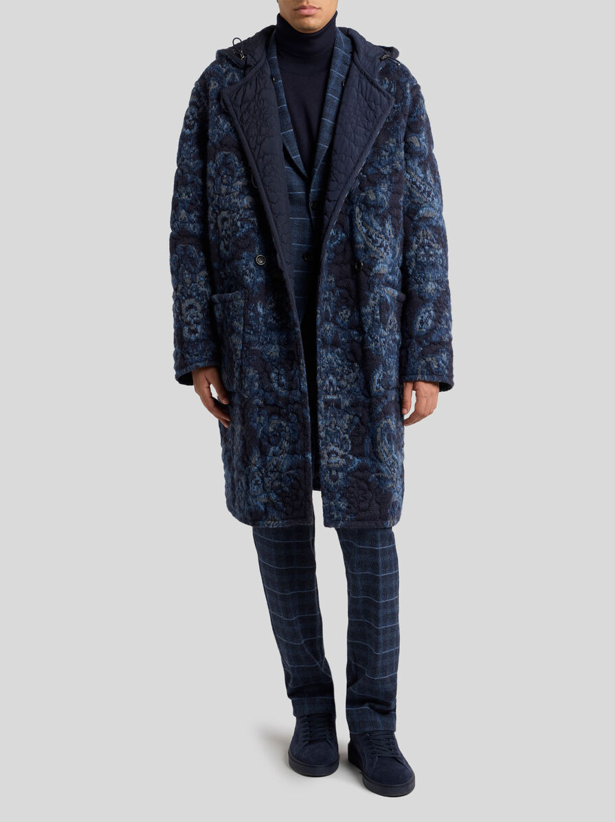 SINGLE-BREASTED JACKET WITH CHECK MOTIF - 4