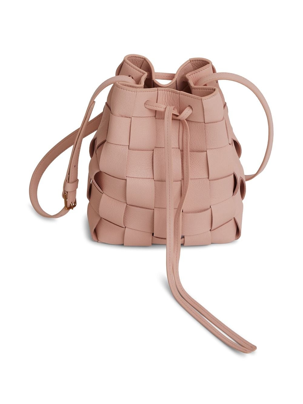 Mansur Gavriel woven leather bucket bag, Brown