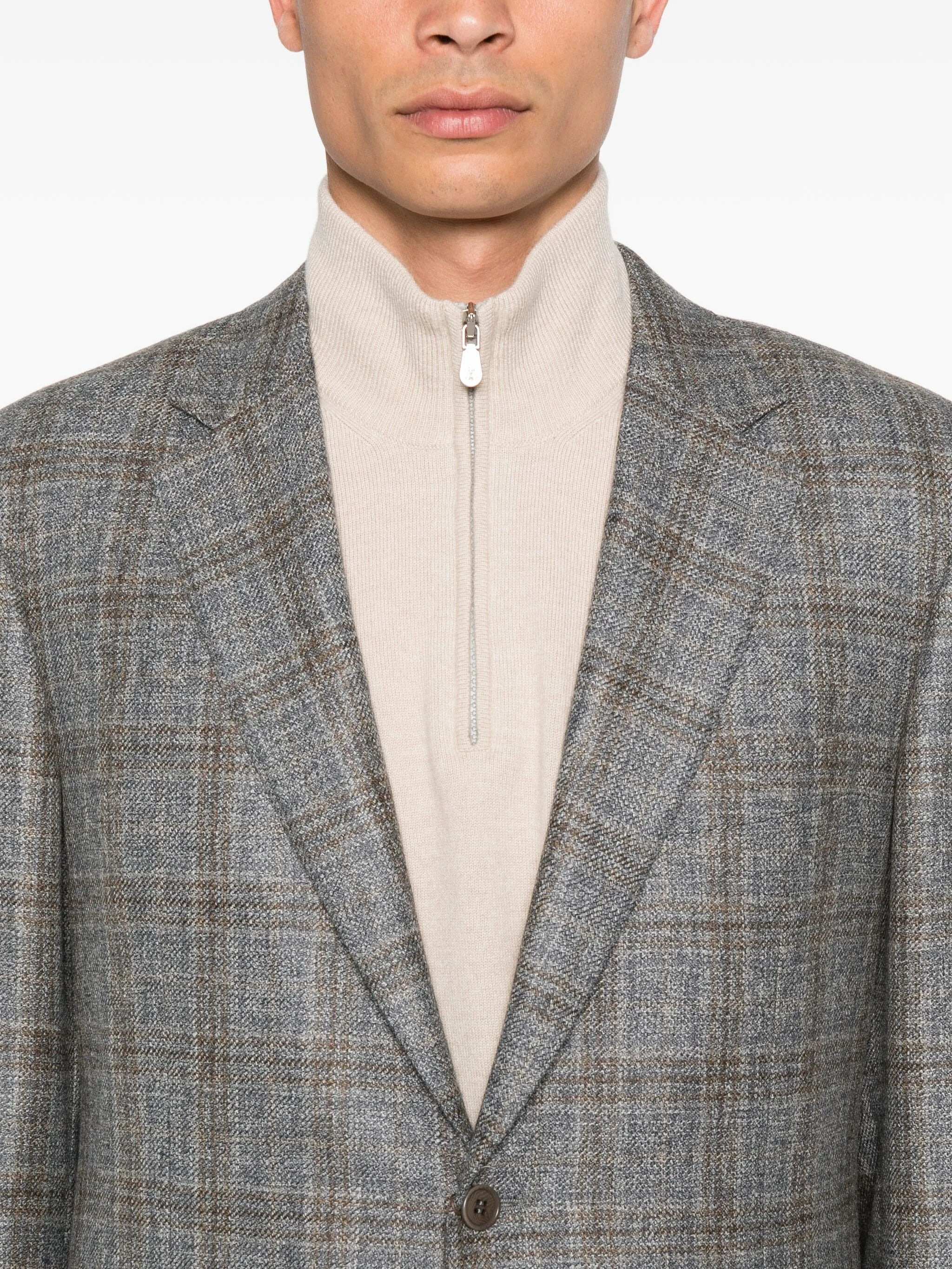 Canali Checked Wool Jacket - 2