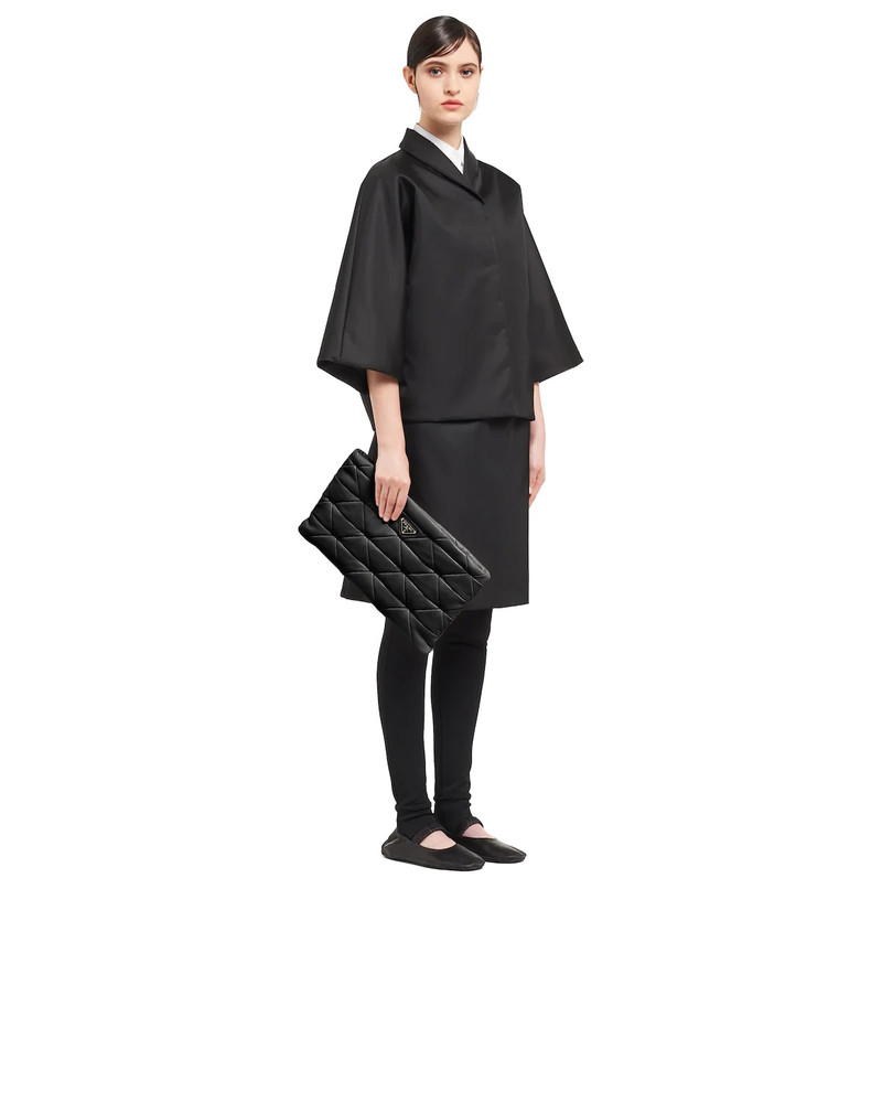 Prada Prada System nappa  leather patchwork clutch outlook
