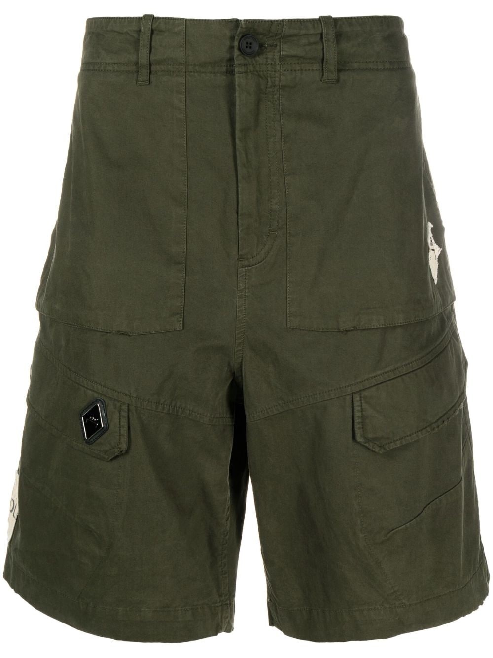 logo-patch cargo shorts - 1