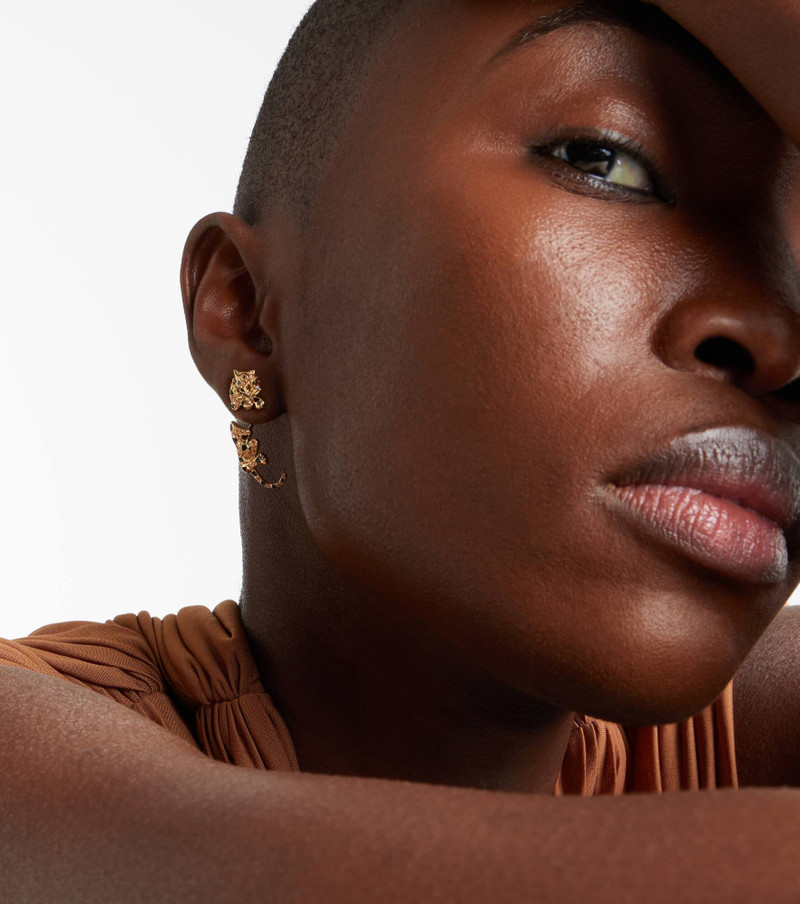 Yvonne Léon Puce & Dessous Léopard 9kt gold single earring with gemstones outlook