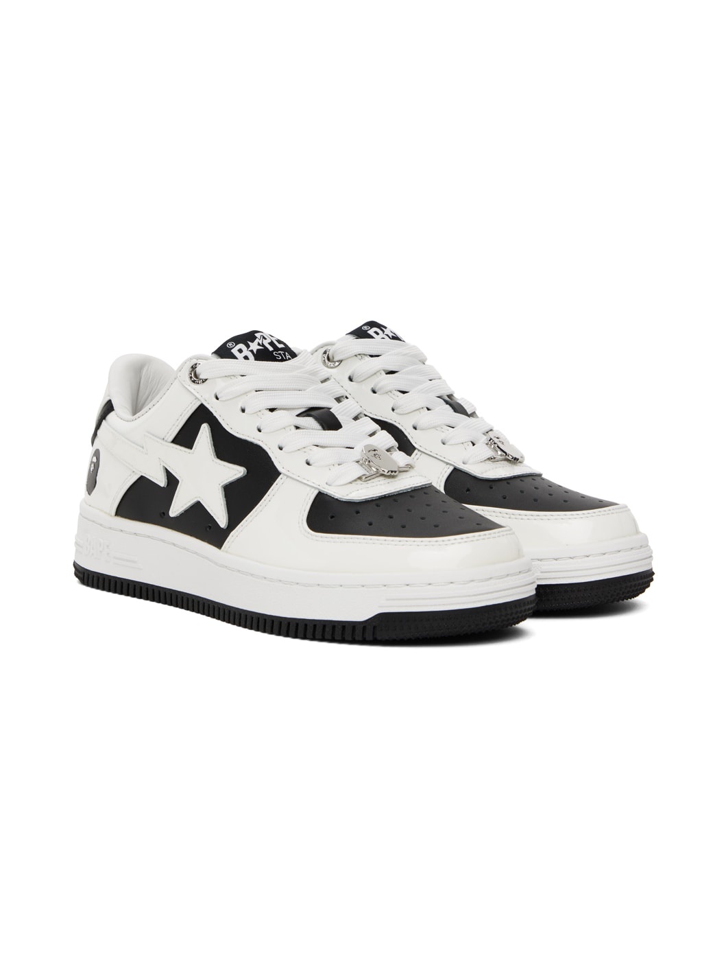 White & Black STA #6 Sneakers - 4