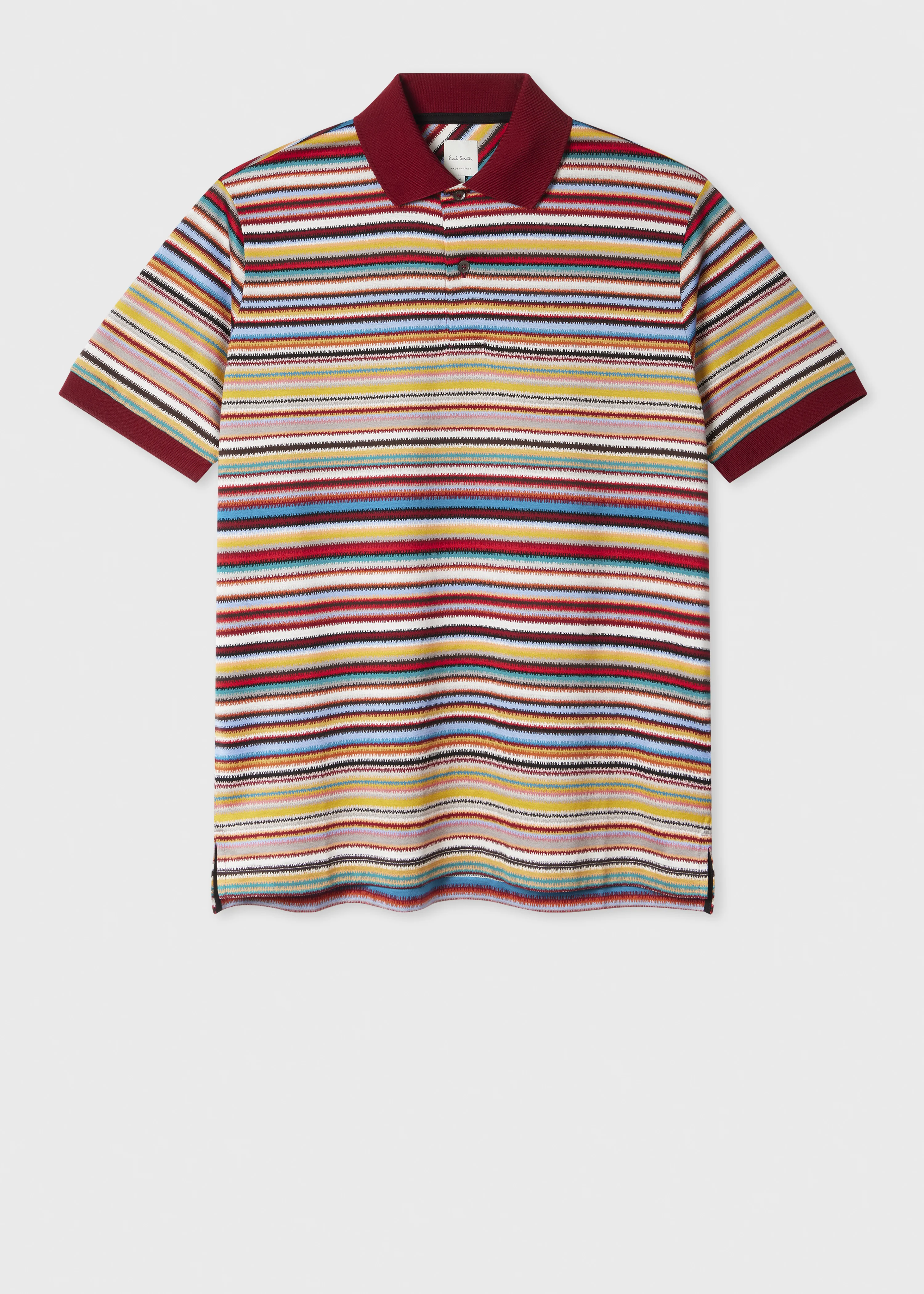 Noisy 'Signature Stripe' Cotton Polo Shirt - 1