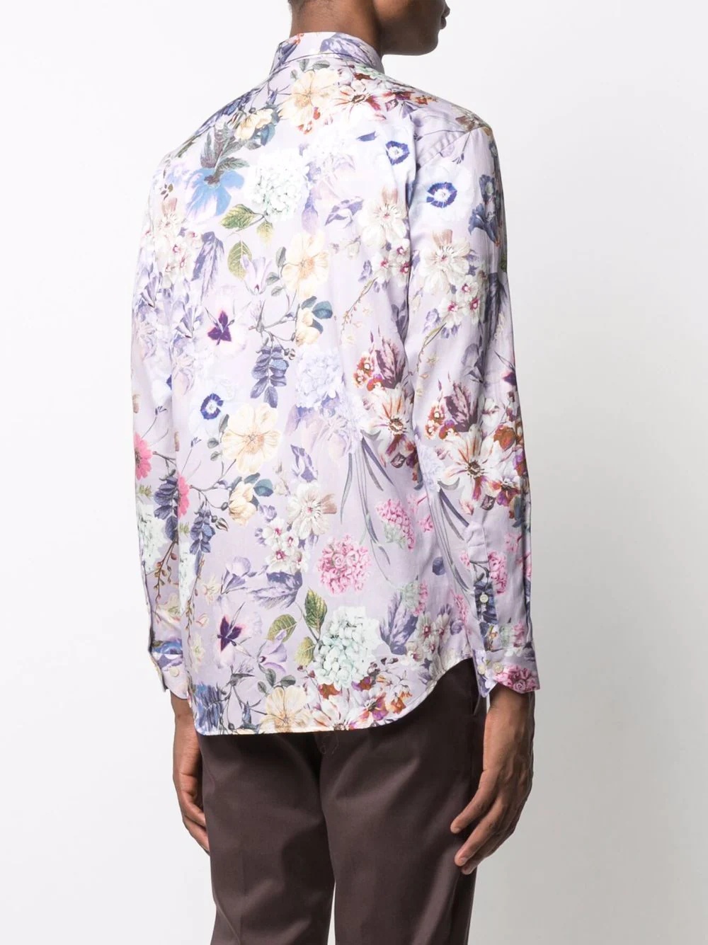 floral-print silk shirt - 4