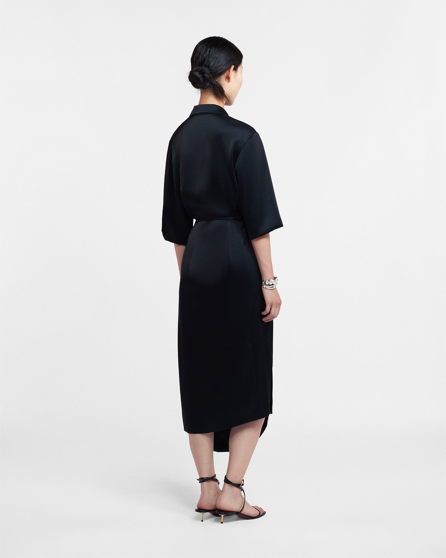 Draped Front Shirt Dress - 4