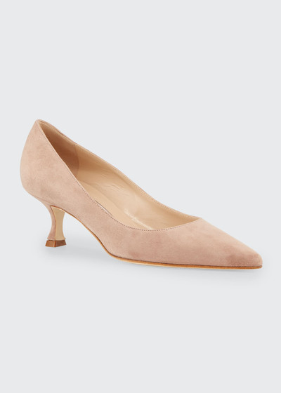 Manolo Blahnik Srila Suede Low-Heel Pump outlook